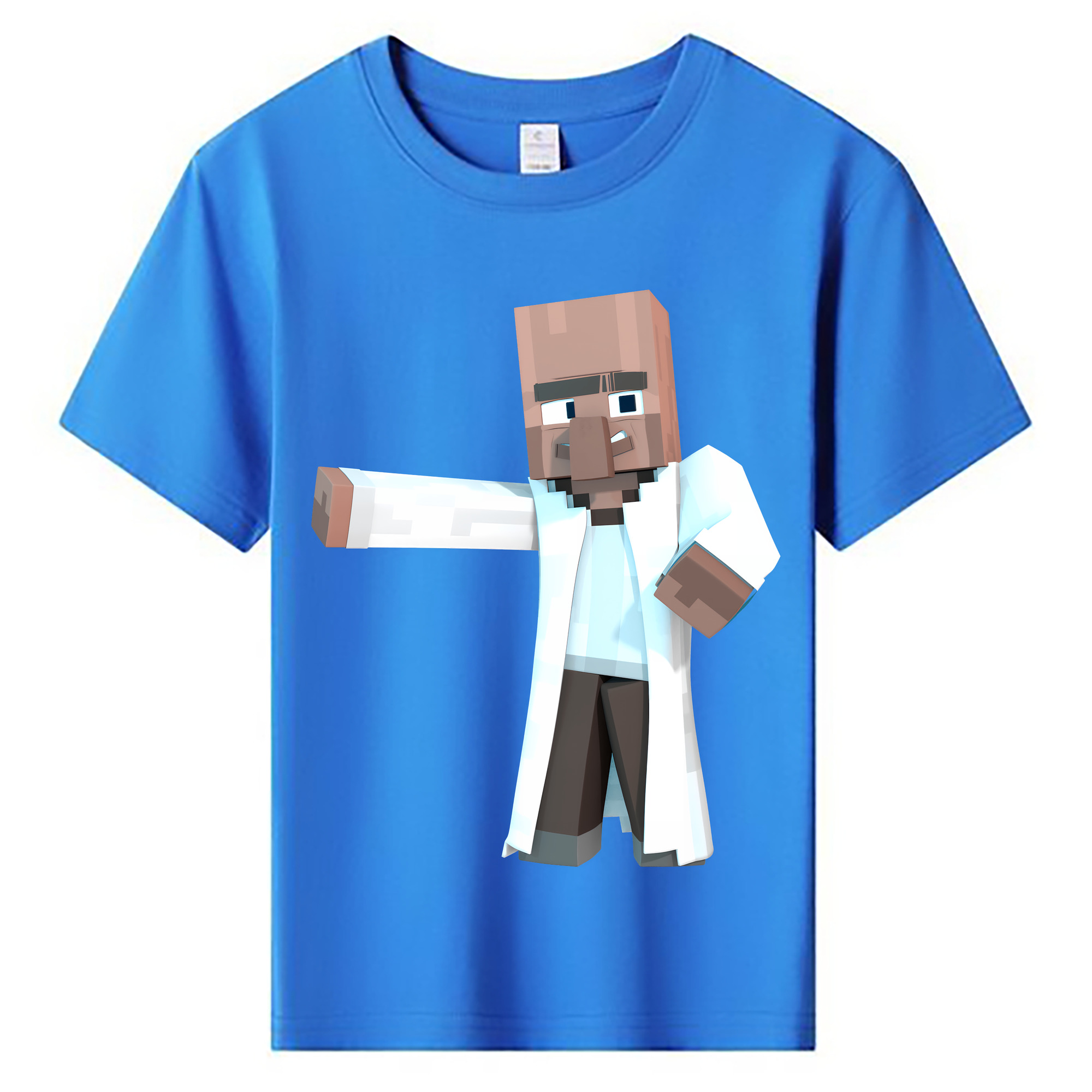 （画像用） マインクラフト ブロックの世界 Minecraft MC Block world 綿100％キッズTシャツ（フロントプリント）